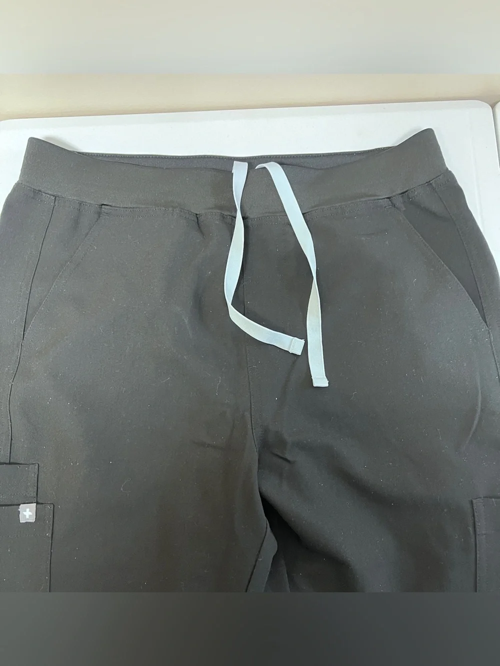 FIGS Men's Sz S Technical Collection Black Axim Straight-Leg Scrub Pant